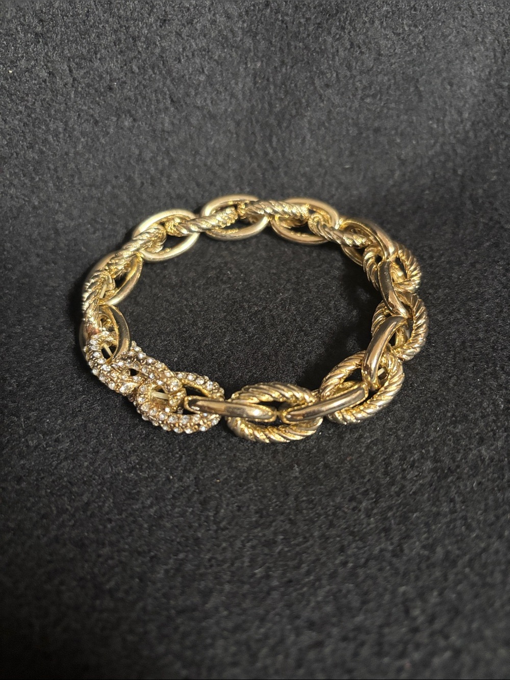 Gold Tone Stretch Bracelet
